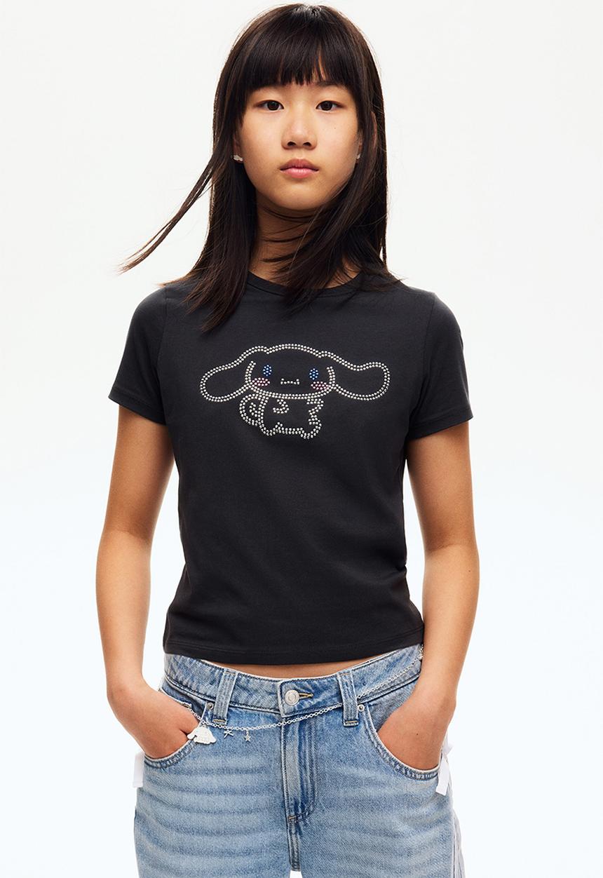 Printed t-shirt - dark grey/cinnamoroll - 1300394005