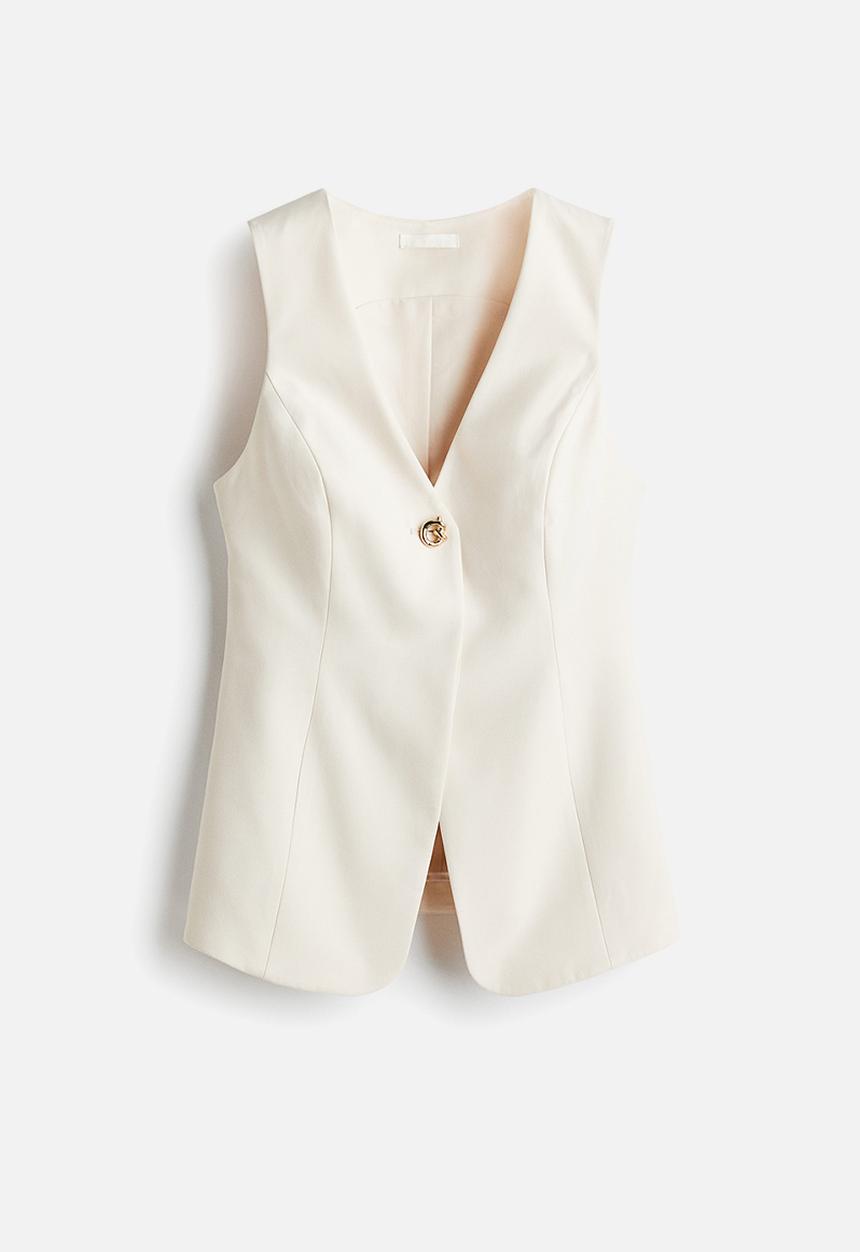 H&M - V-neck waistcoat - cream