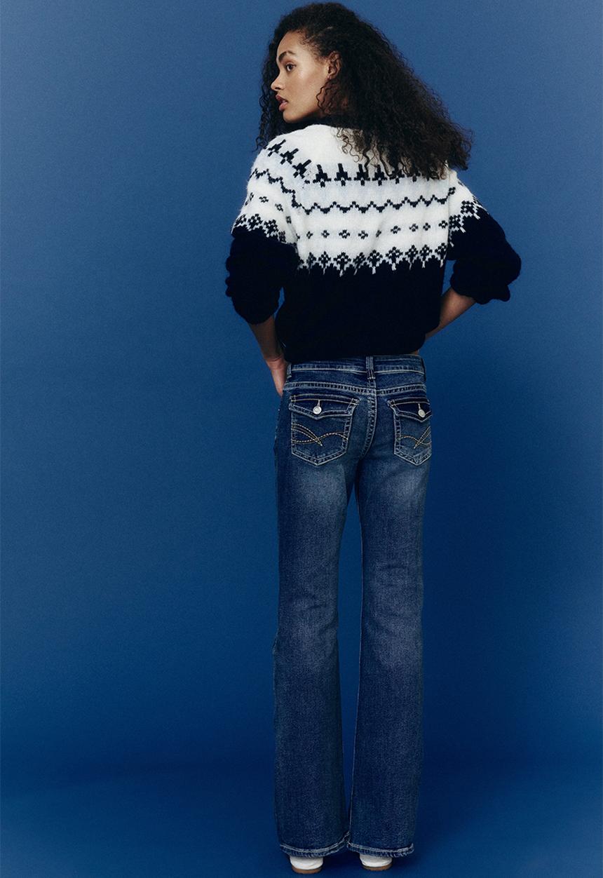 H&M - Flared low jeans - denim blue