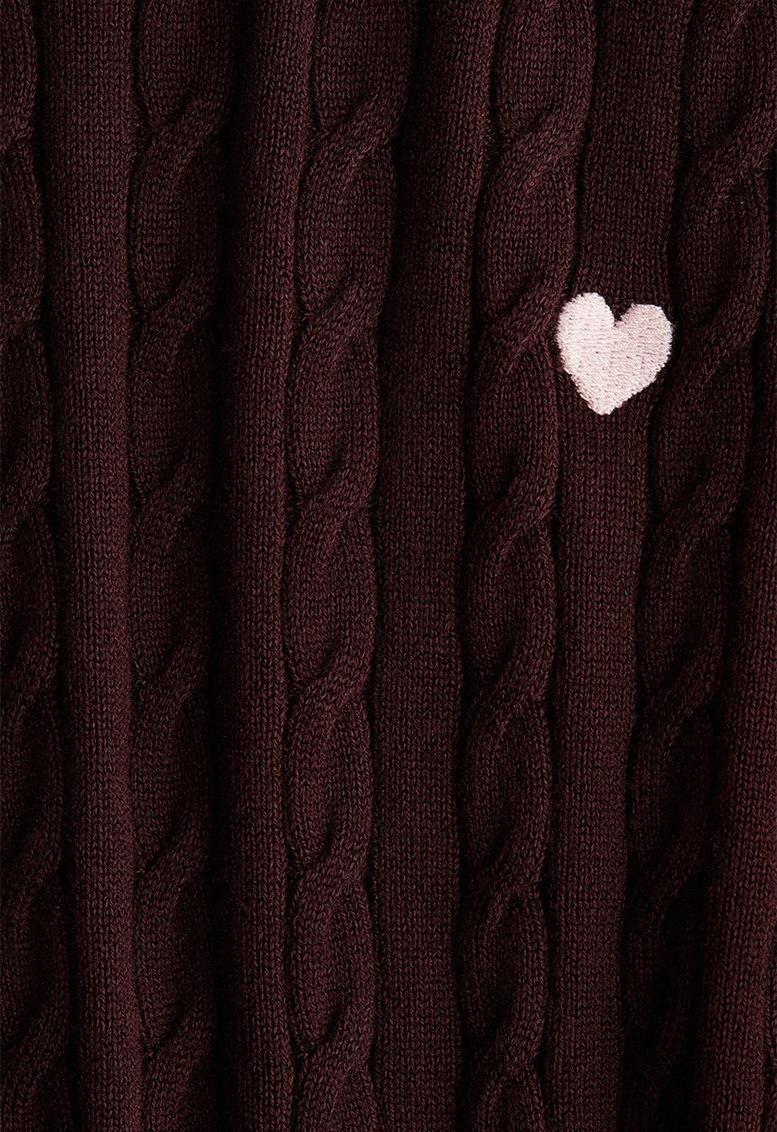 H&M - Cable-knit jumper - burgundy