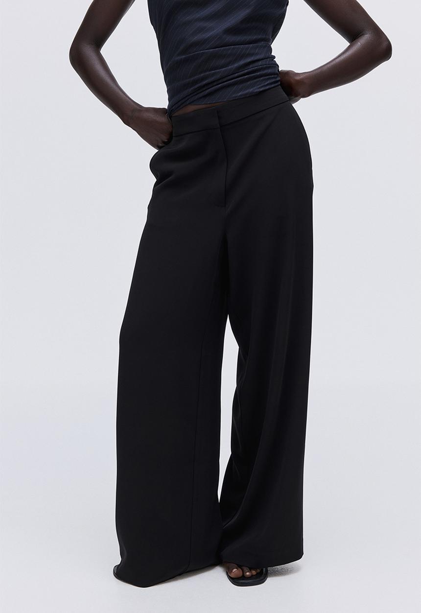 H&M - Wide trousers - black