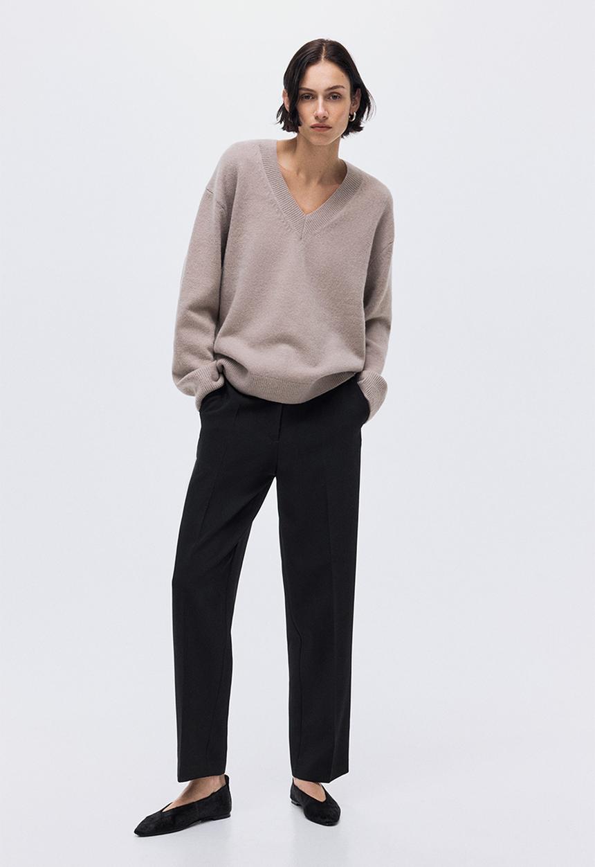 H&M - Tapered trousers - black