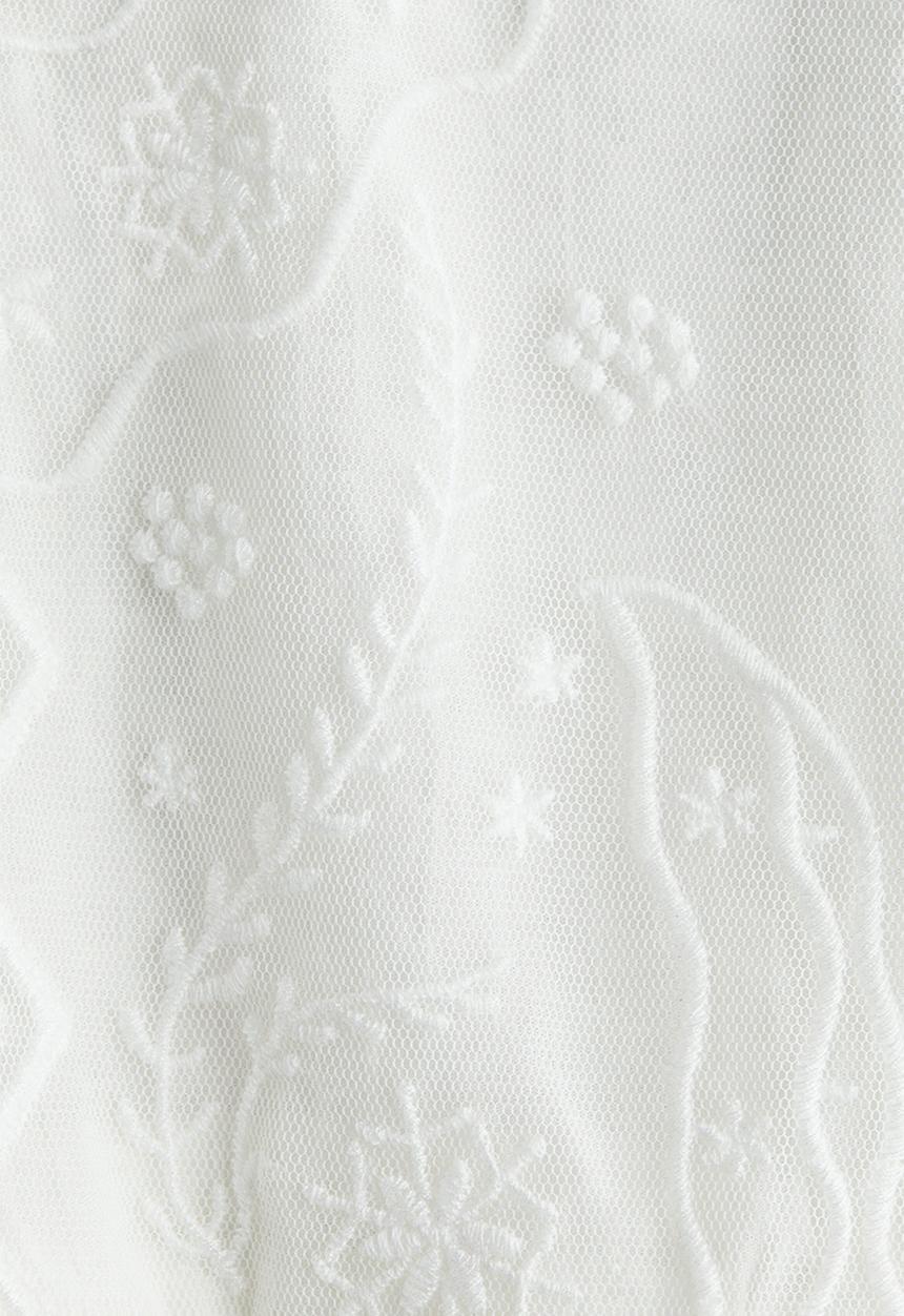 H&M - Lace-inset blouse - white