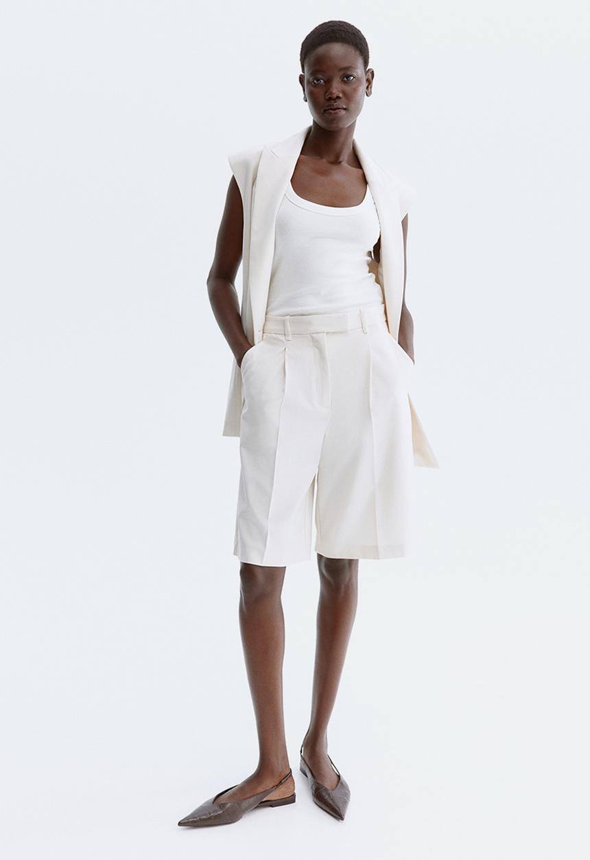 H&M - Bermuda shorts - white