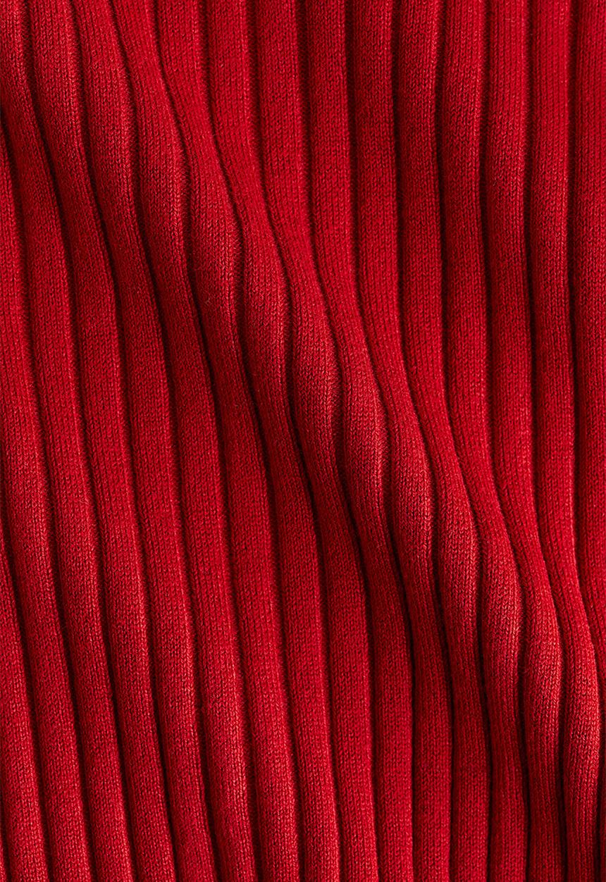 H&M - Rib-knit top - red