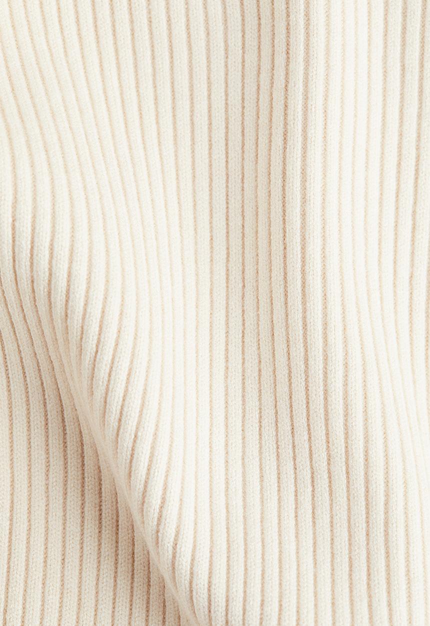 H&M - Rib-knit top - light beige