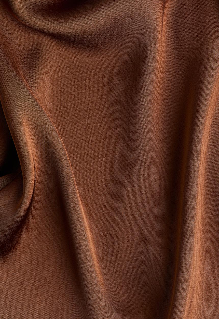 H&M - A-line satin skirt - brown