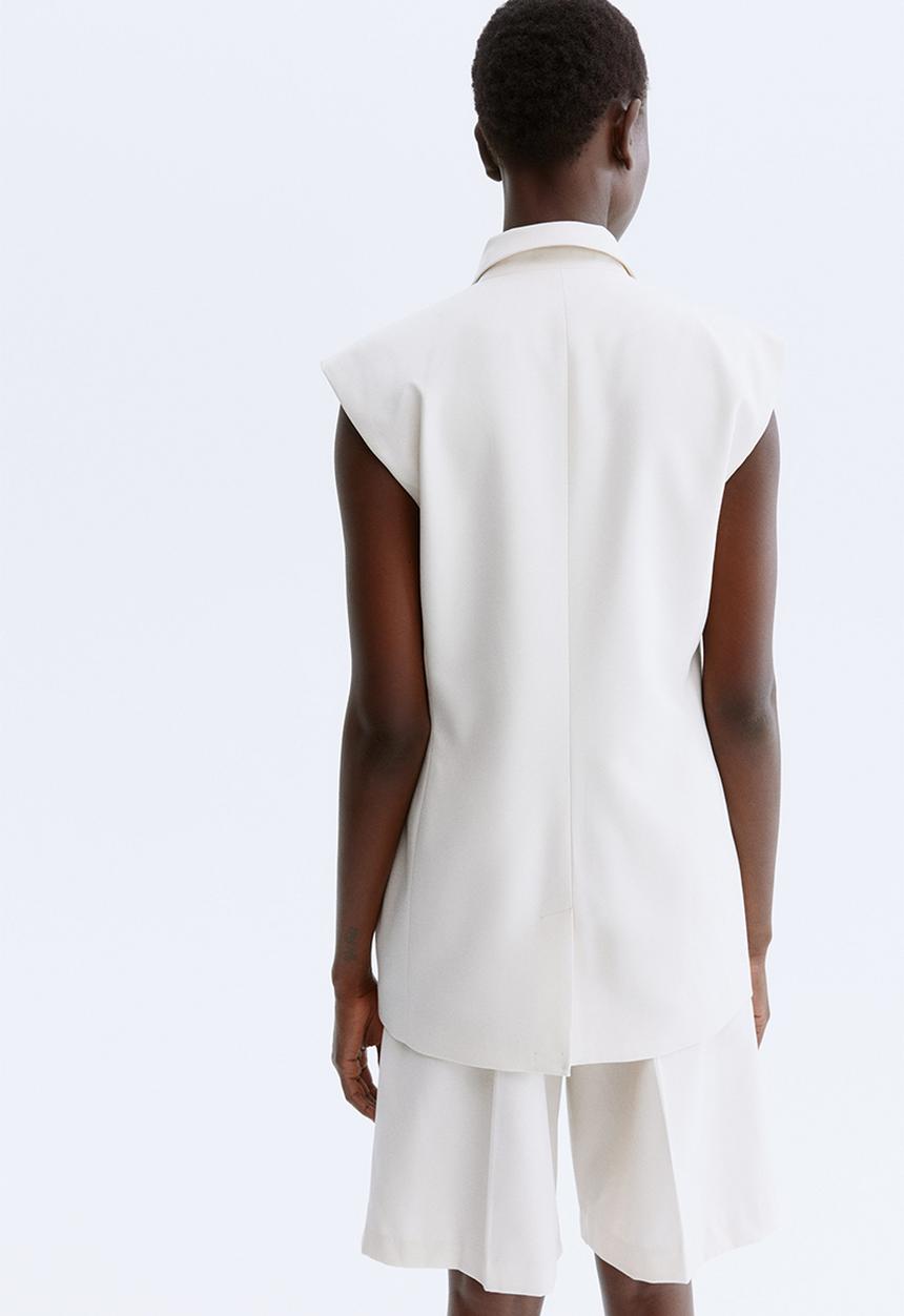 H&M - Double-breasted waistcoat - light beige