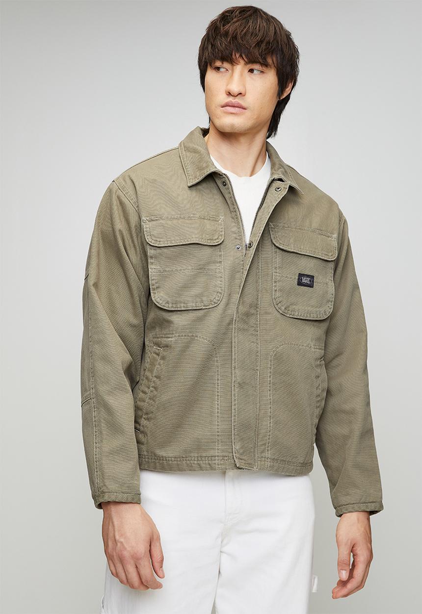 【undecorated】Coating Canvas Jacket Umber Pigment Canvas Jacket - Aluminum