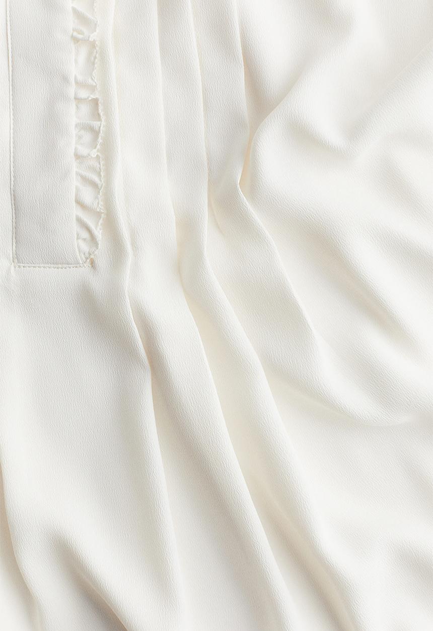 H&M - Frill-trimmed blouse - cream
