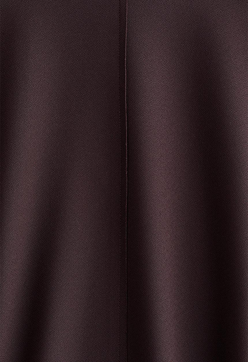 H&M - Belt-detail midi skirt - burgundy