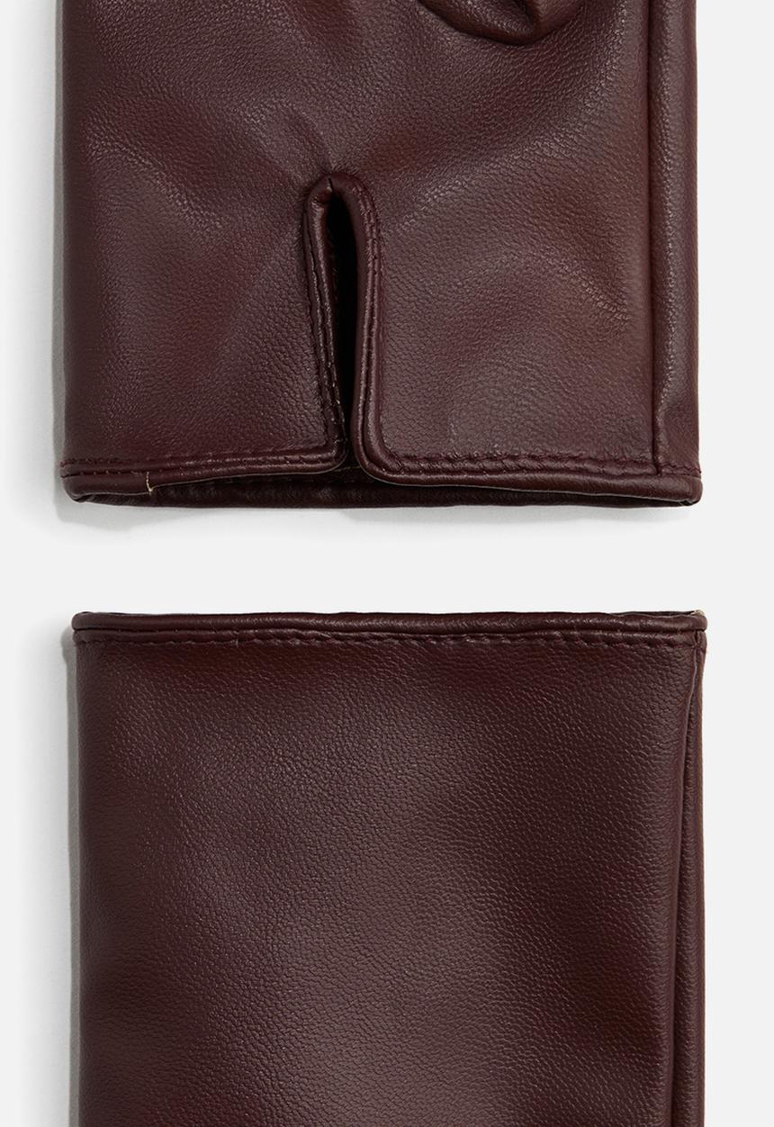 H&M - Coated gloves - burgundy
