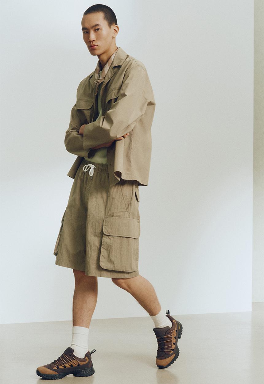 H&M - Loose fit cargo shorts - khaki green