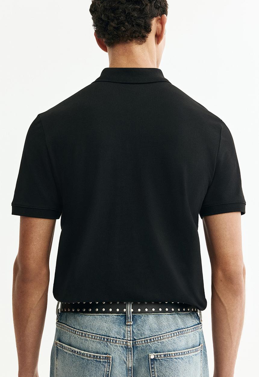 H&M - Regular fit pique polo shirt - black