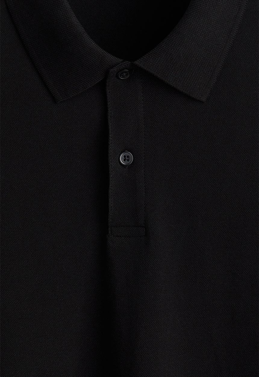 H&M - Regular fit pique polo shirt - black