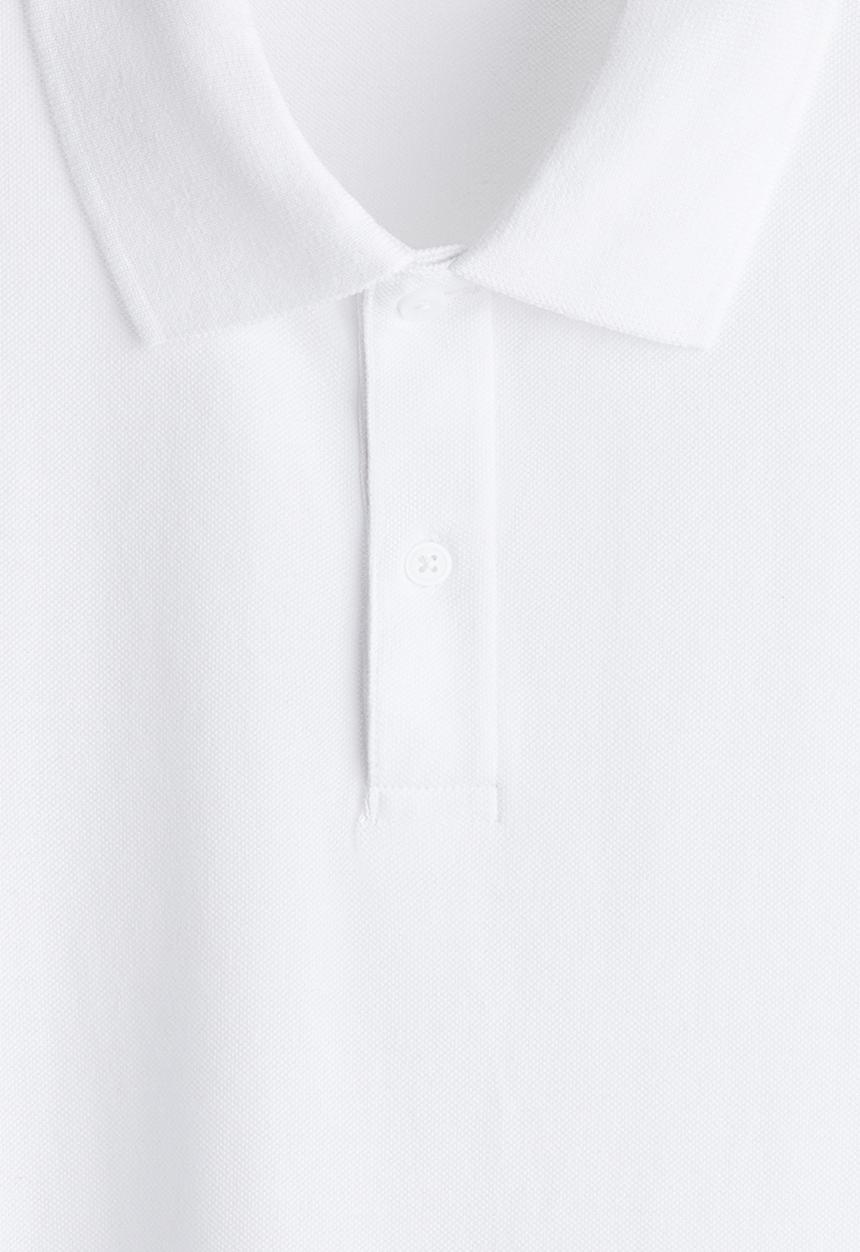 H&M - Regular fit pique polo shirt - white
