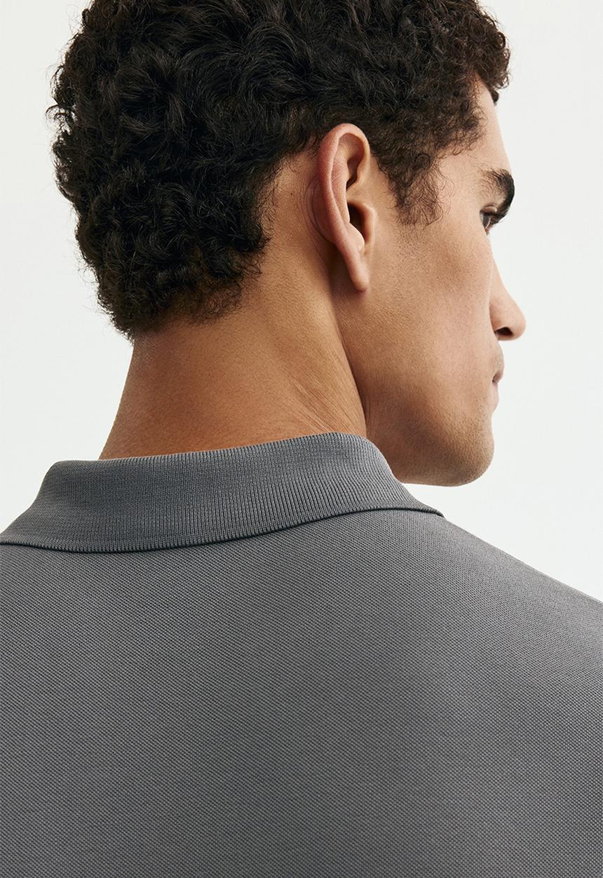 H&M - Regular fit pique polo shirt - grey