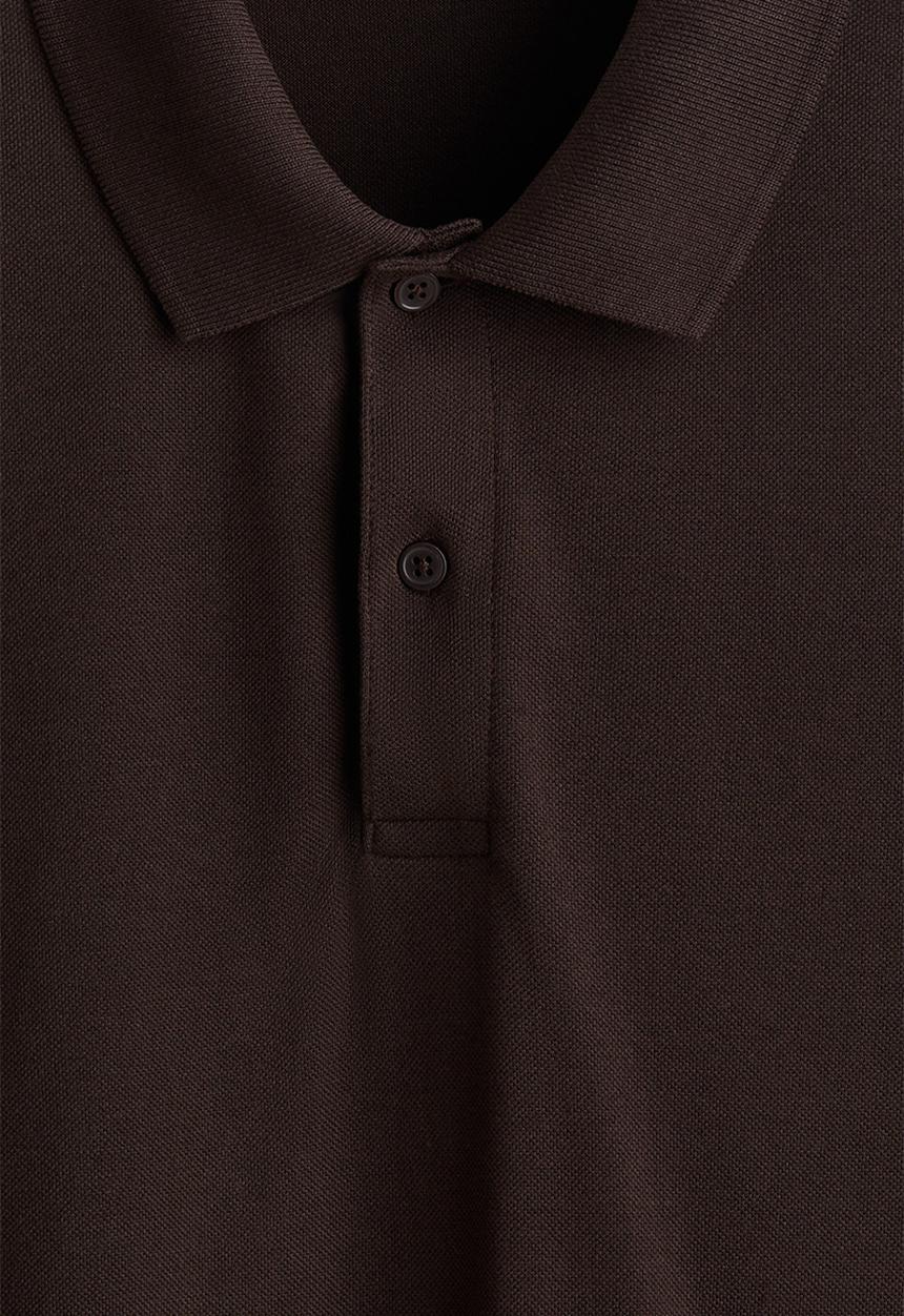 H&M - Regular fit pique polo shirt - brown