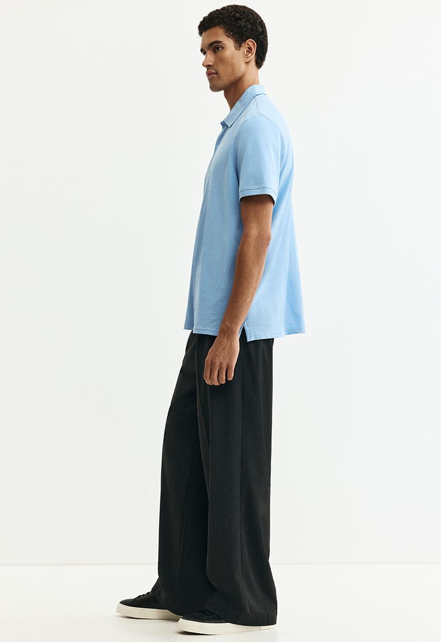 H&M - Regular fit pique polo shirt - blue