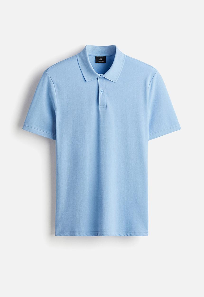 H&M - Regular fit pique polo shirt - blue