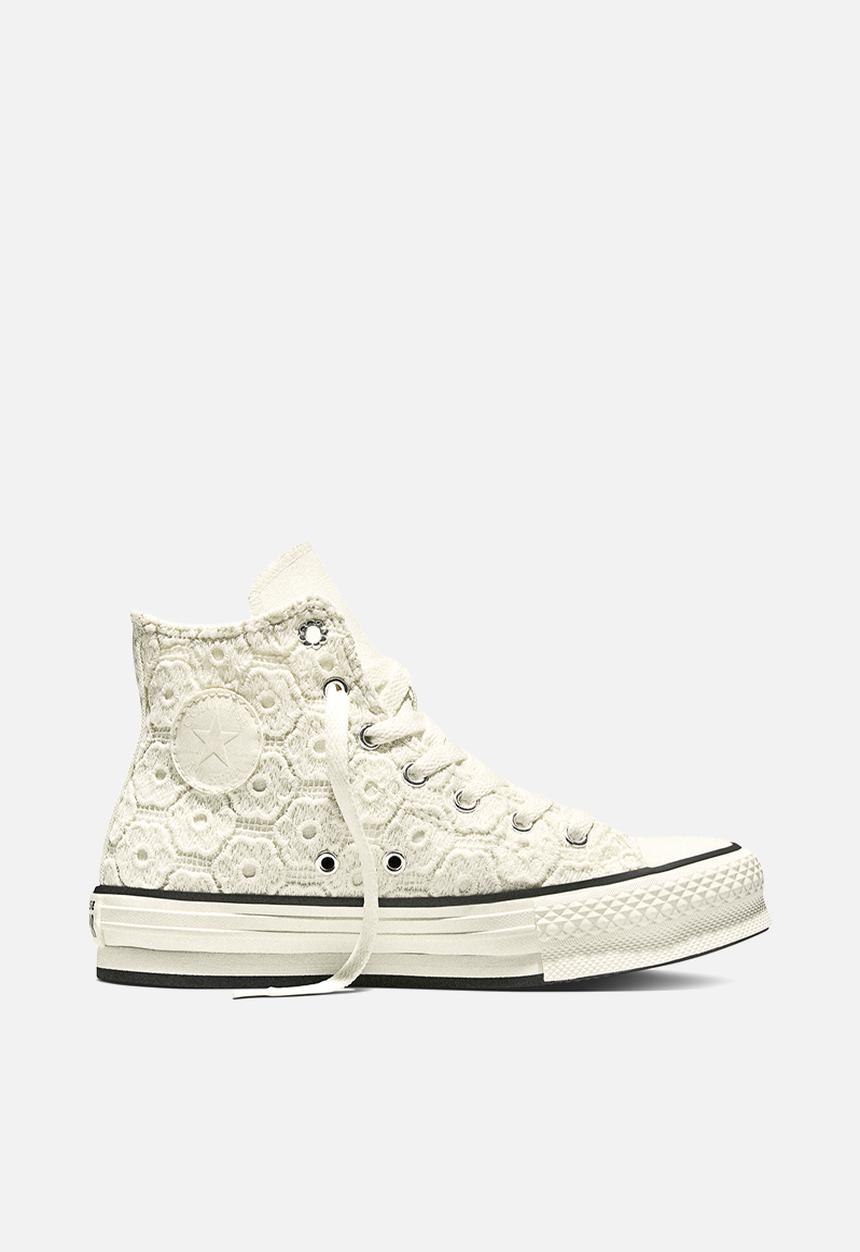 Converse - Chuck taylor all star eva lift platform floral crochet - egret