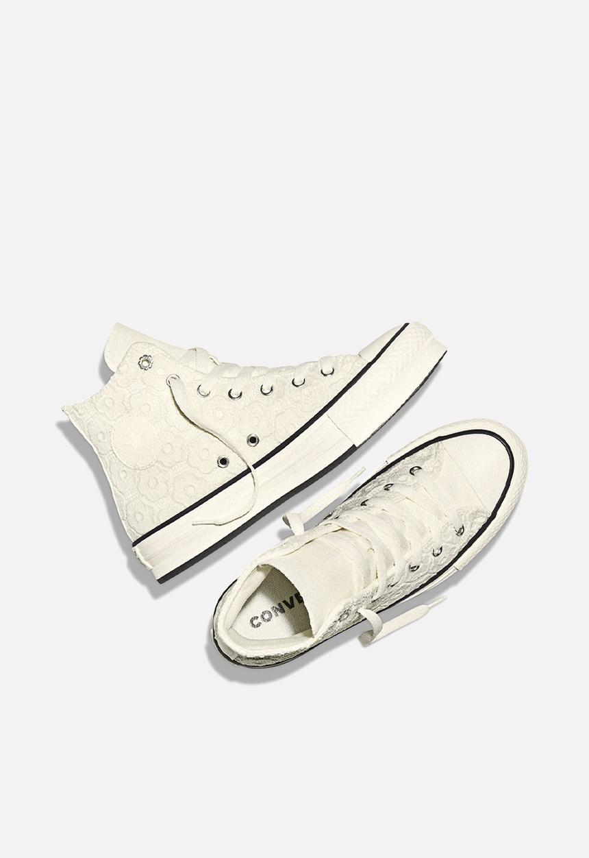 Converse - Chuck taylor all star eva lift platform floral crochet - egret