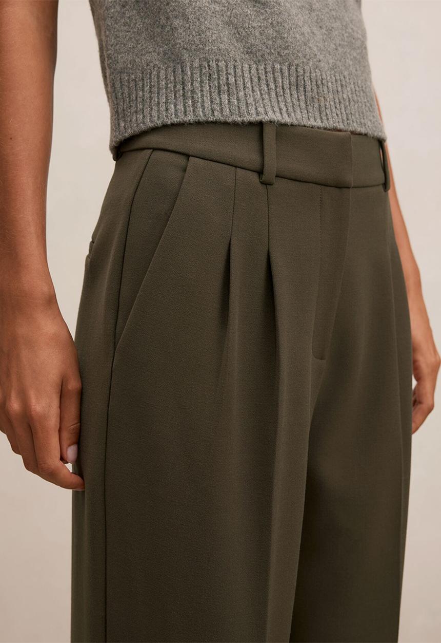 Forever New - Eva wide leg pants in olive night