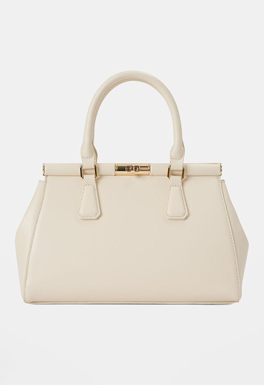 Forever New - Marie Medium Lock Grab Bag In Ivory