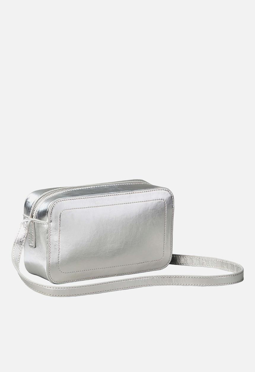 Calvin Klein - Bold ck metallic camera bag- silver metallic