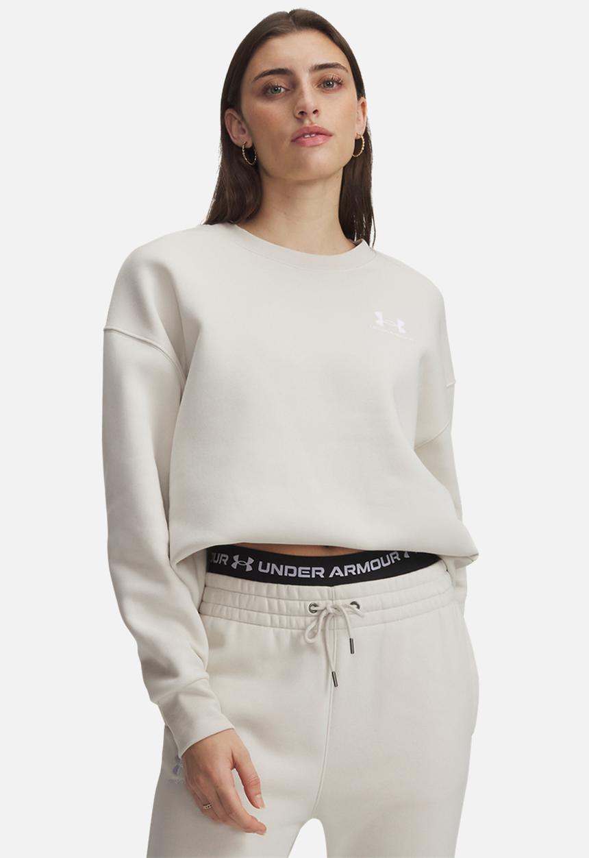 Under Armour - UA Icon Fleece OS Crew - Summit White/White