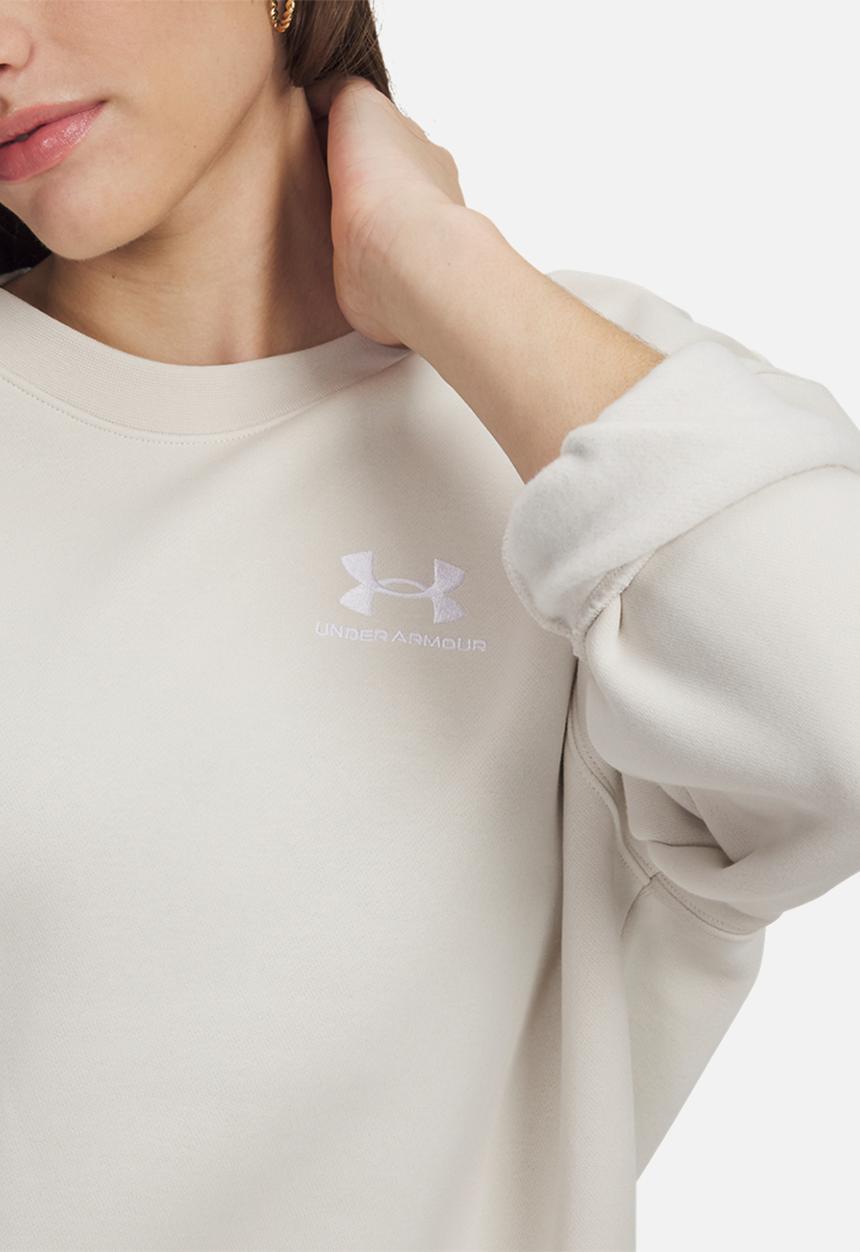 Under Armour - UA Icon Fleece OS Crew - Summit White/White