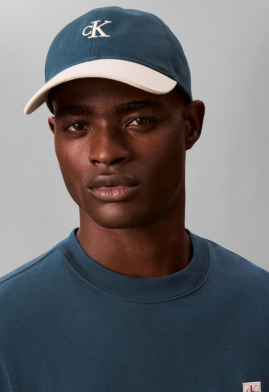 Calvin Klein - Monogram Emb Colorblock Baseball Cap - Atlantic Deep