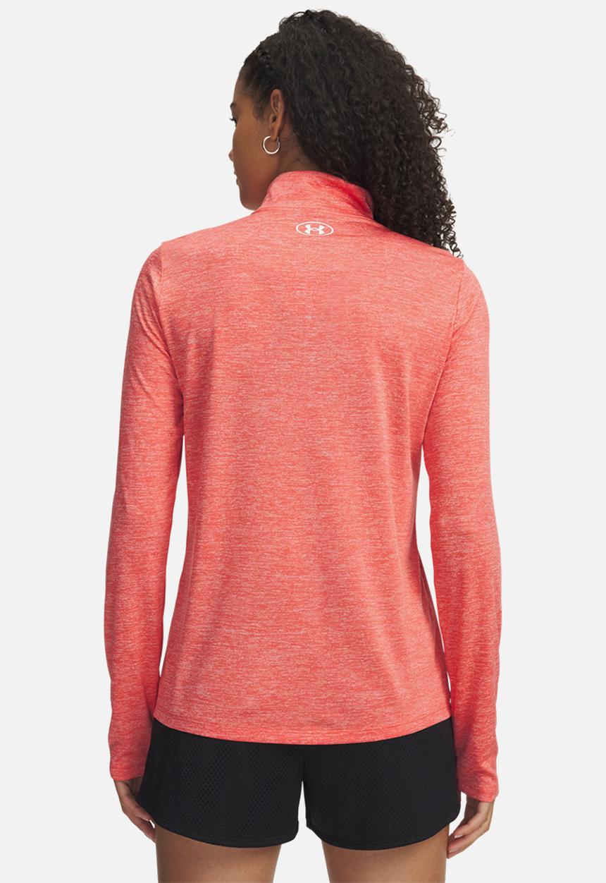 Under Armour - Tech 1/2 Zip- Twist - Venom Red/White