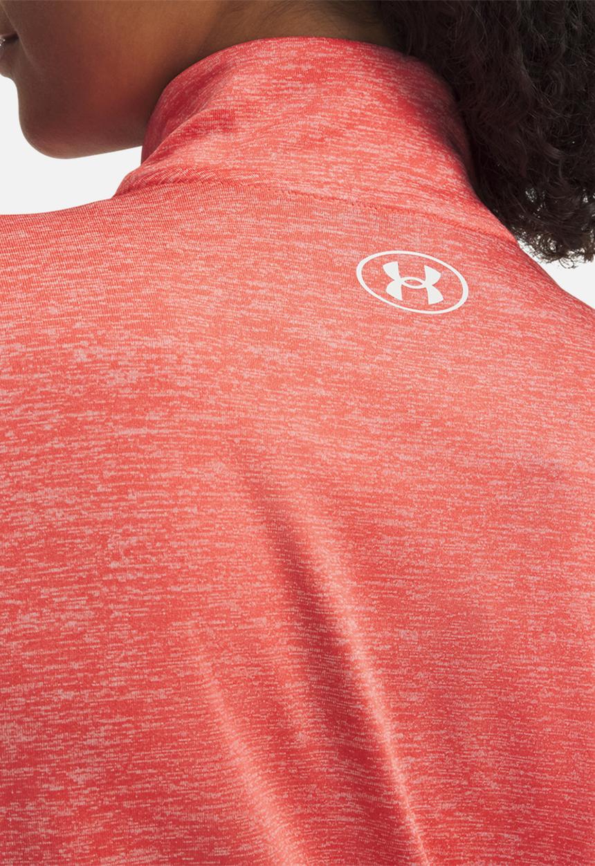 Under Armour - Tech 1/2 Zip- Twist - Venom Red/White