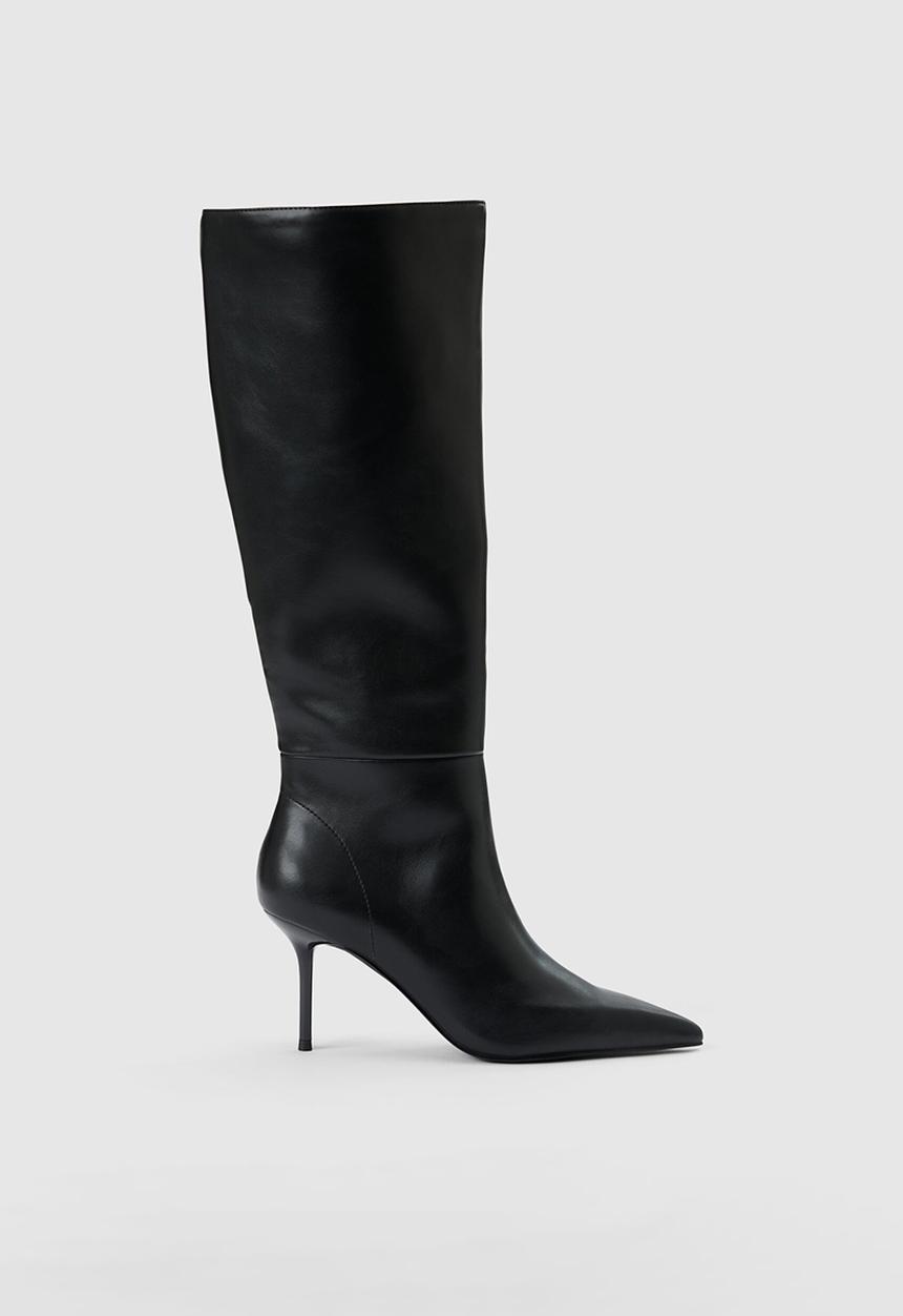 Forever New - Nicolette high heeled pointy toe boot in black