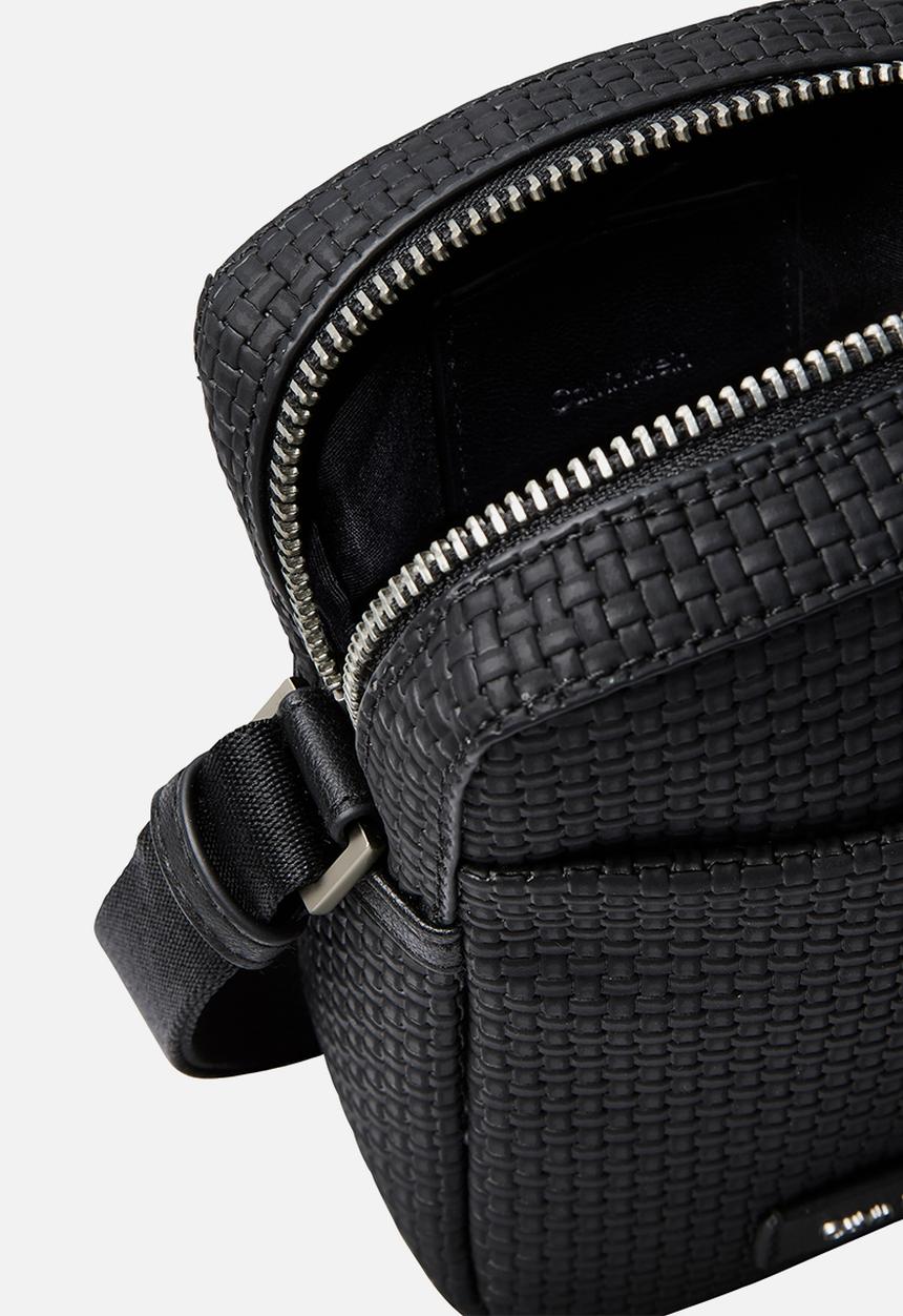 Calvin Klein - Embossed Woven Slim Reporter - Black