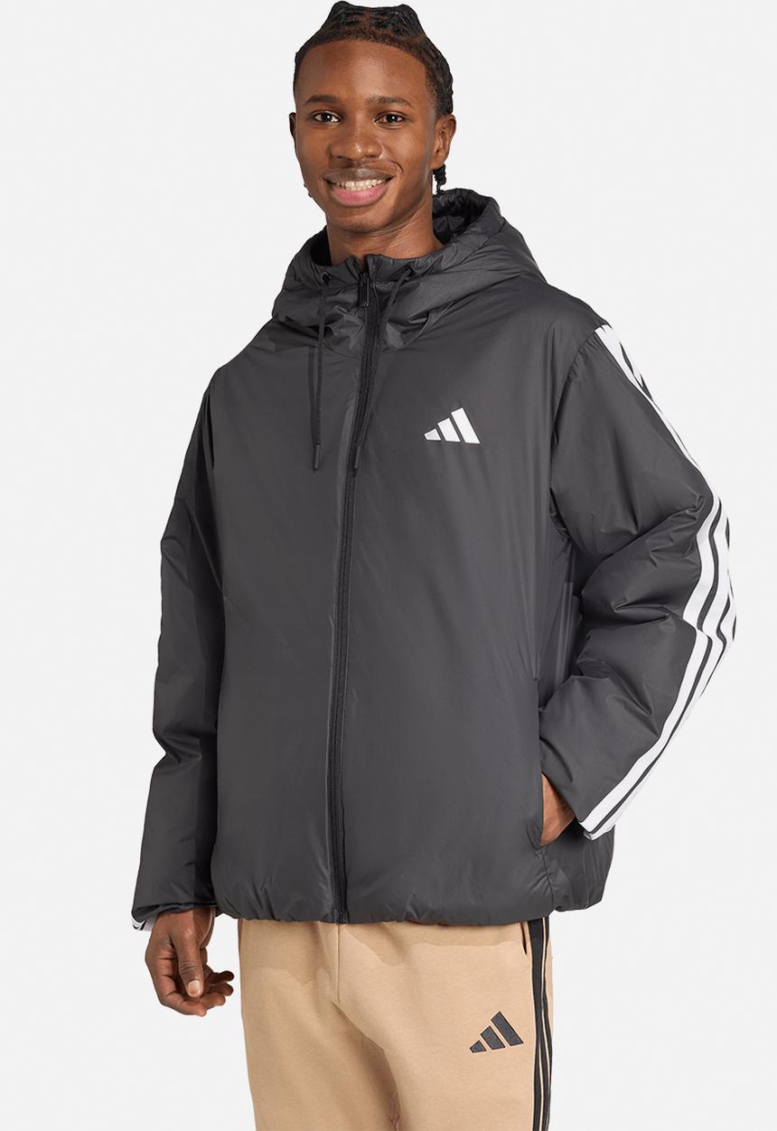 adidas Performance - Essentials CLIMAWARM 3-Stripes Insulated Hooded Jacket - Black
