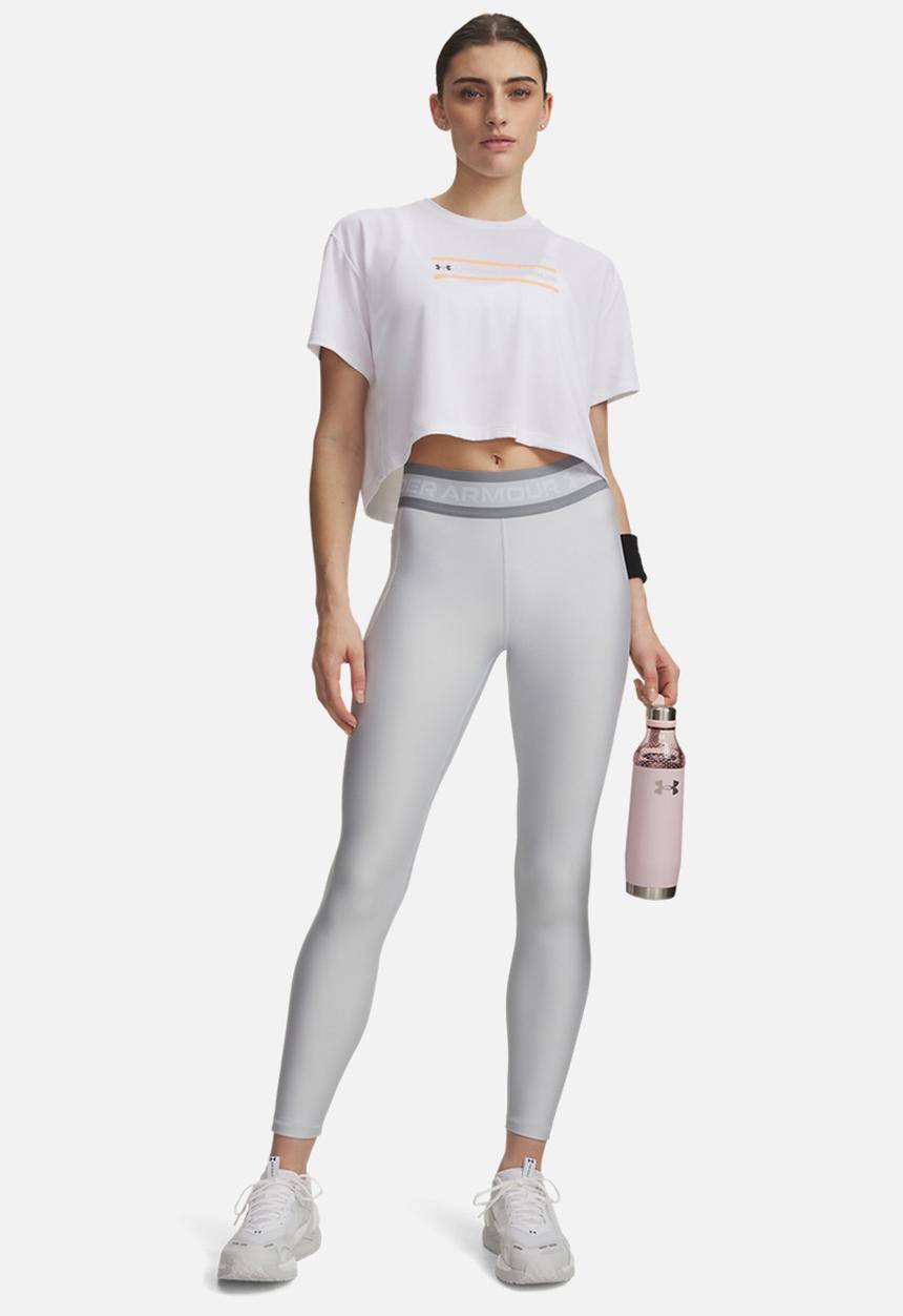 Under Armour - UA Tech Branded Legging - Halo Gray / Orange Bloc / White