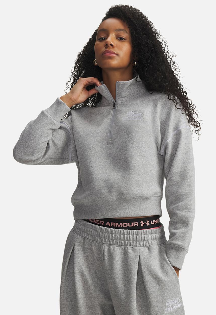Under Armour - Rival Fleece Script HZ - Mod Gray Light Heather/White