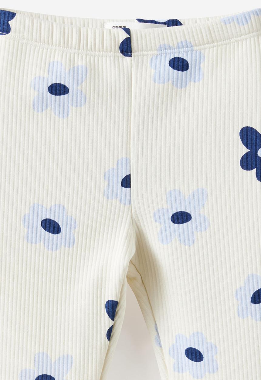 Cotton On - Fleece Legging - Dark Vanilla/Floral
