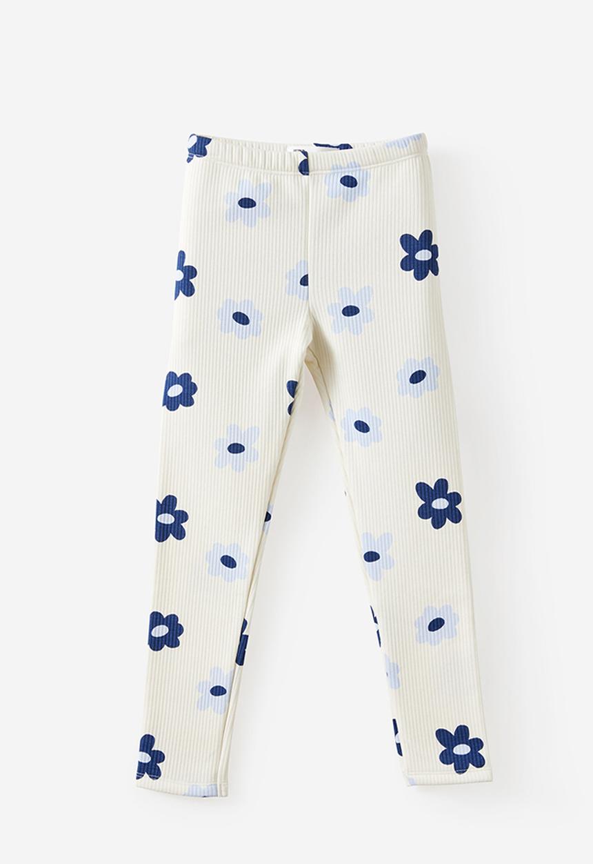 Cotton On - Fleece Legging - Dark Vanilla/Floral