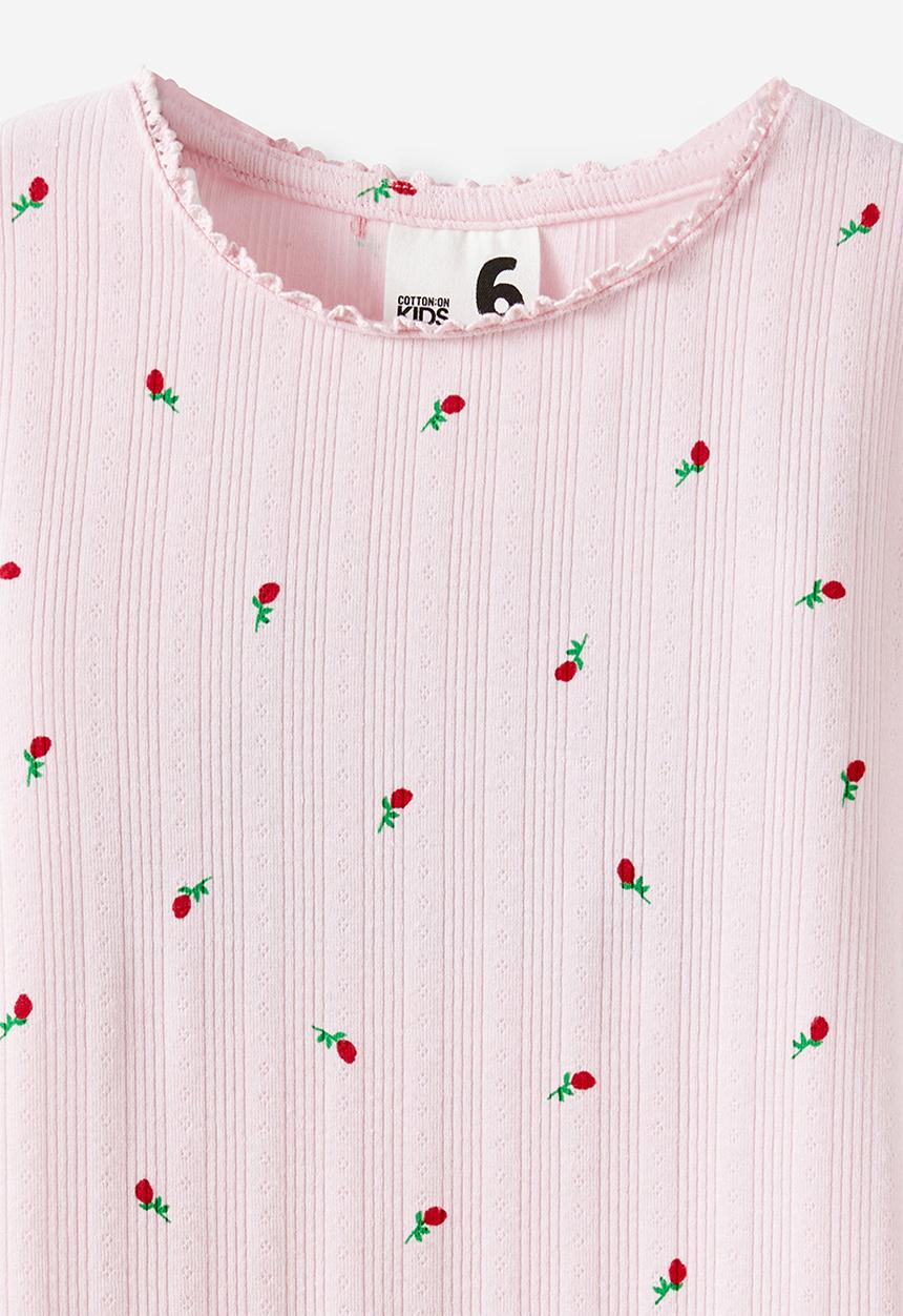 Cotton On - Jade Crew - Tea Party Pink/Rose Ditsy