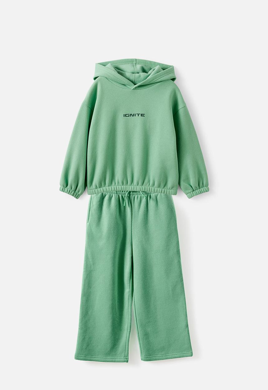 Cotton On - Sammy Hoody & Straight Leg Trackpant - Washed Avo/Steel Ignite