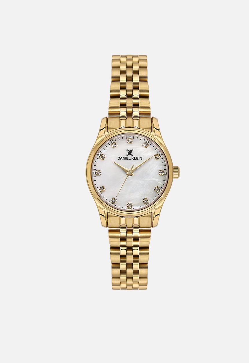 Daniel Klein - Mother Of Pearl Dial Strap DK113914-3 - Gold