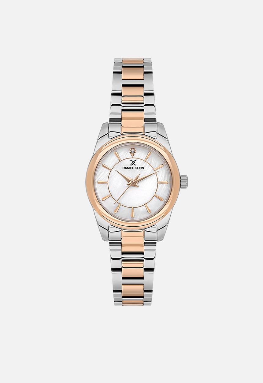 Daniel Klein - Mother Of Pearl Dial Two Tone Strap DK113929-6 - Silver/Rose Gold