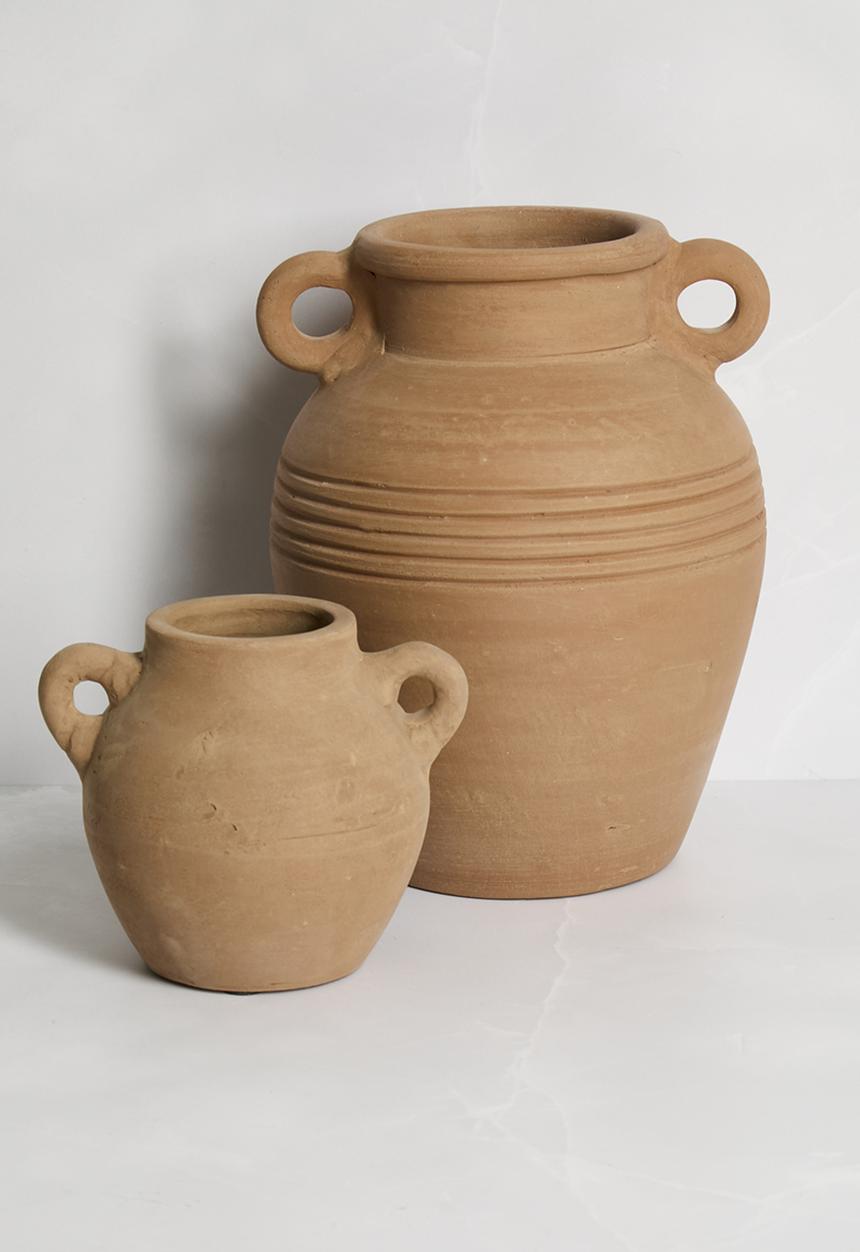 Sixth Floor - Terracotta Double Handle Vase - Terracotta