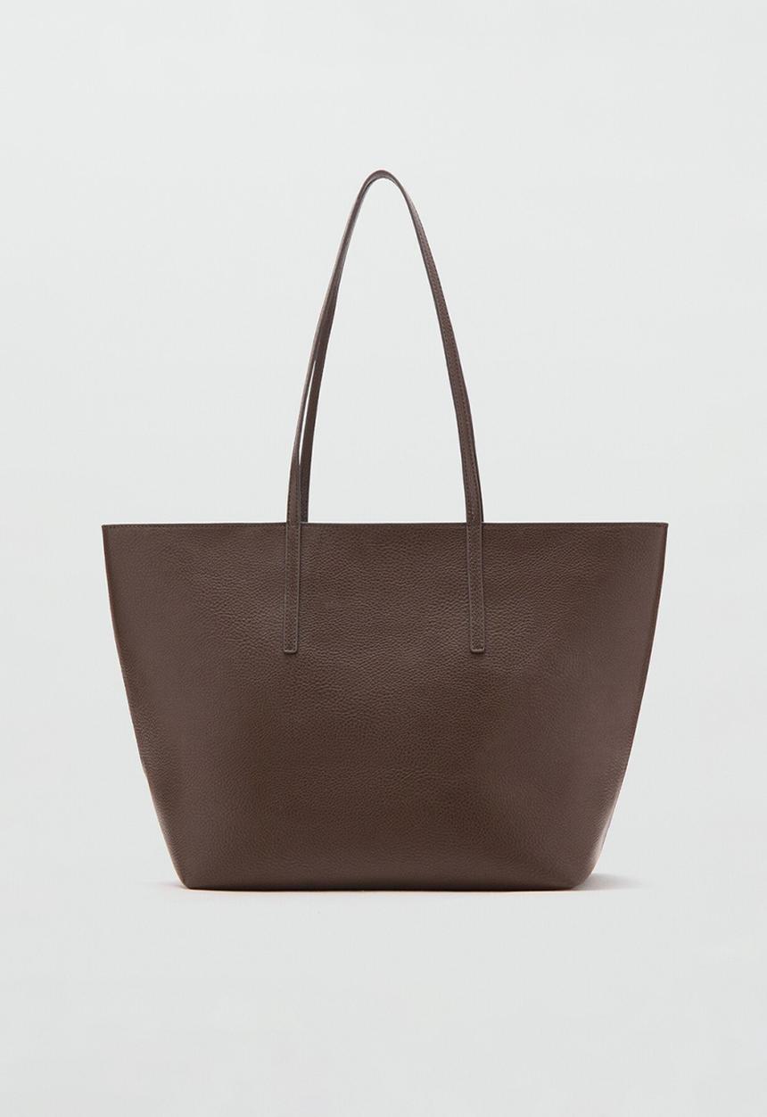 MANGO - Maribel tote bag - dark brown