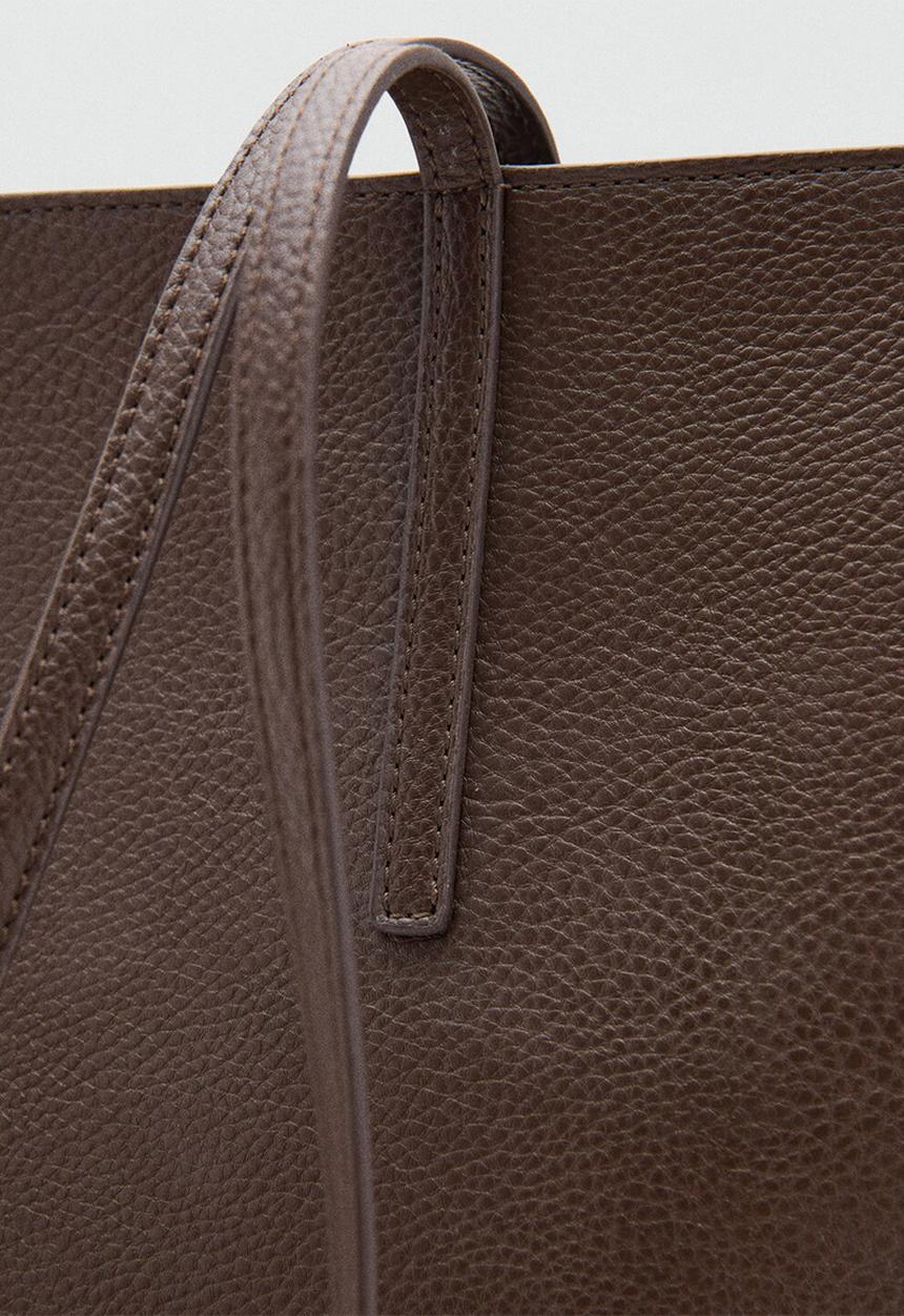 MANGO - Maribel tote bag - dark brown