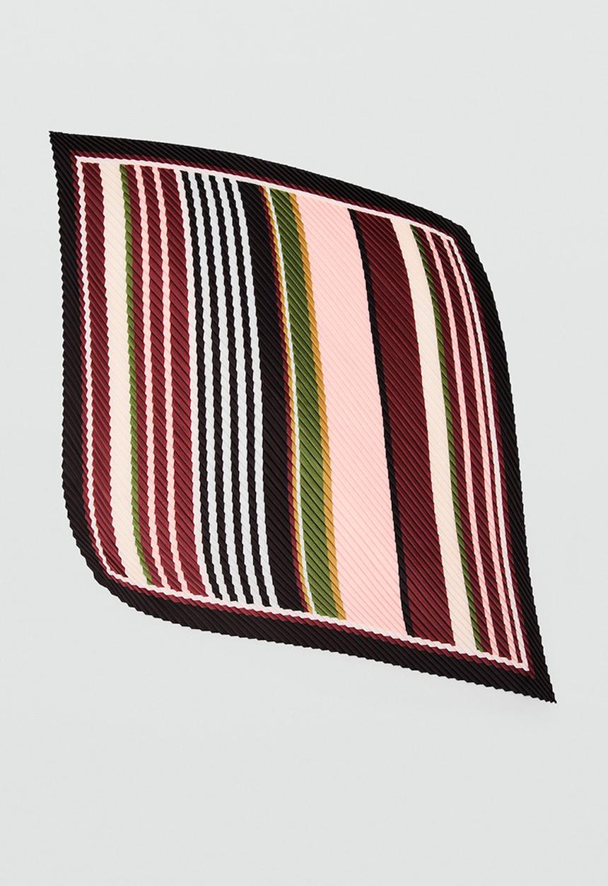 MANGO - Pleat neckerchief - dark red