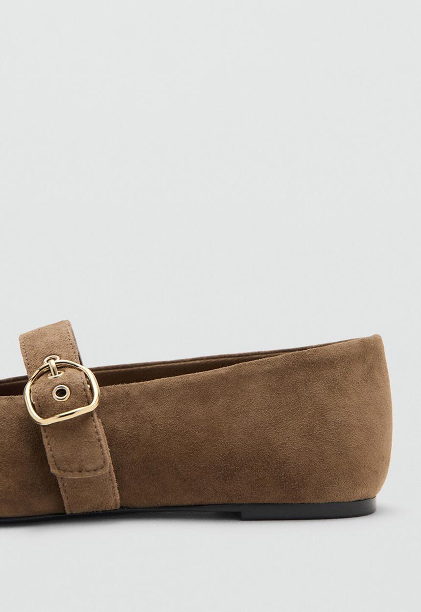 MANGO - Door1 suede mary-jane pump - light/pastel brown